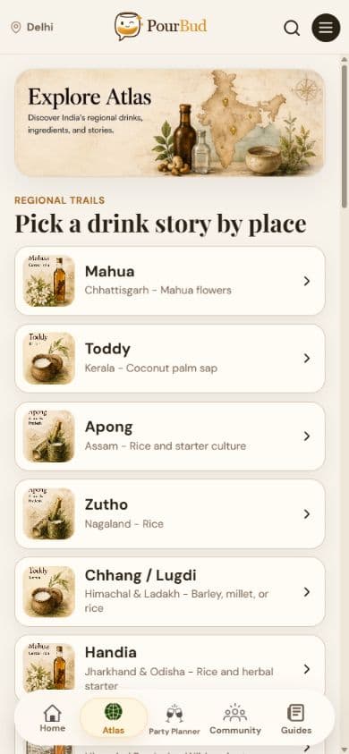 Atlas — regional drink profiles