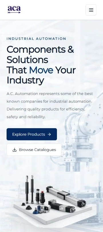 AC Automation — the mobile homepage