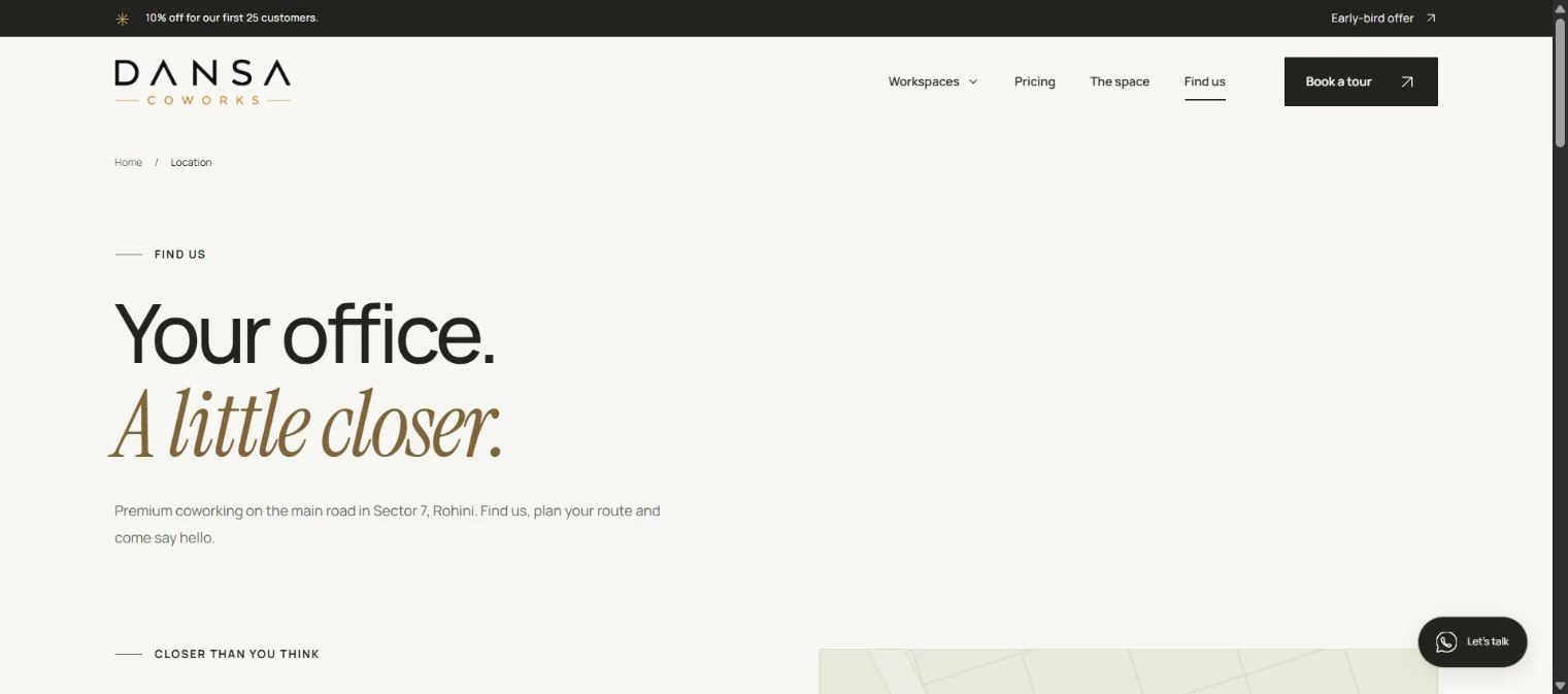 Find Dansa — the Rohini location page