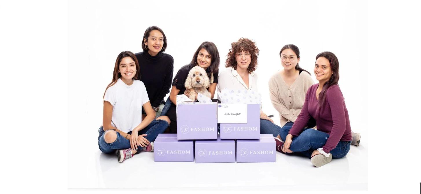 Current website — Fashom's brand story