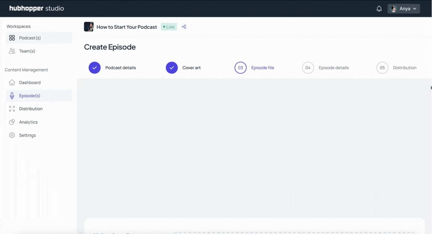 Current official product image — podcast workflow