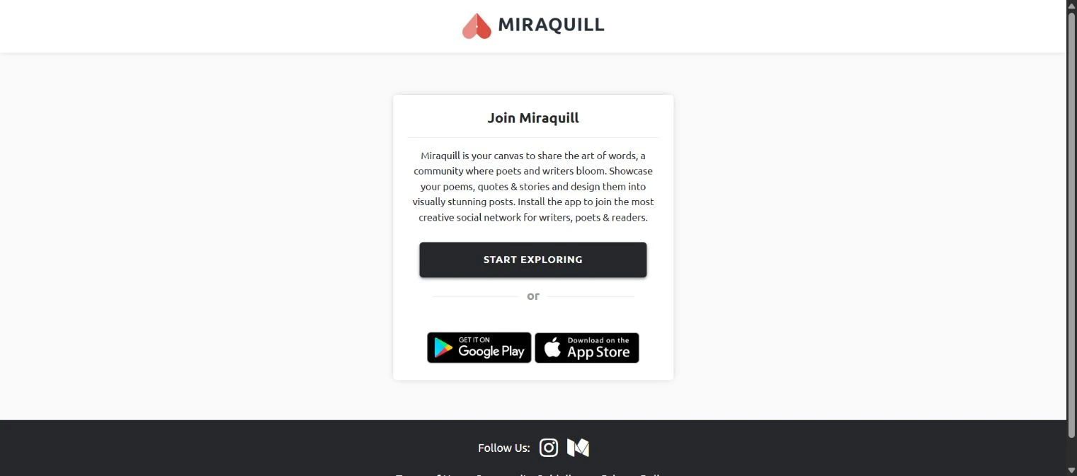 Miraquill — the current public website
