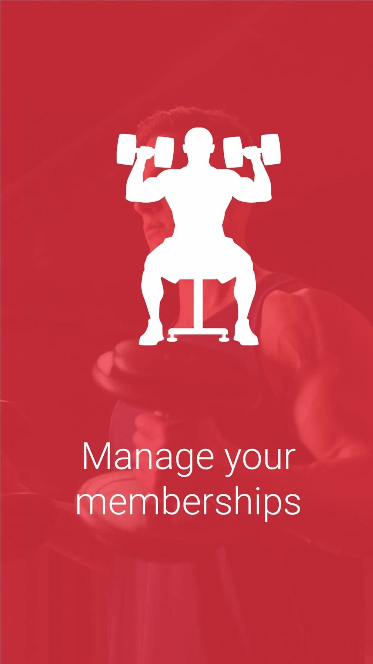 Manager memberships — original onboarding screen
