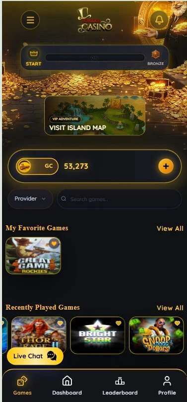Scrooge — mobile game search, favourites and recent play