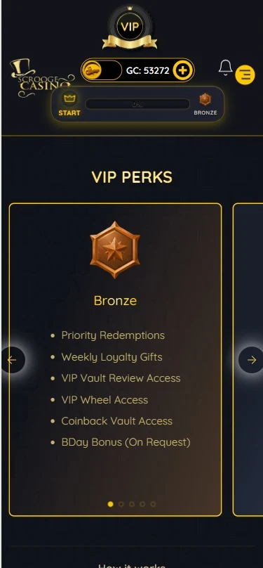 VIP tier benefits on mobile